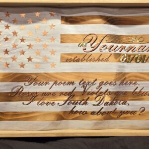 Sample Wedding Flag Front View