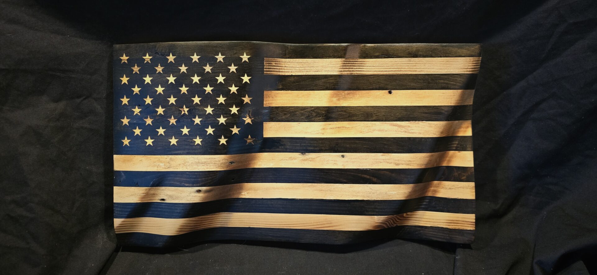 #284 Black American Flag, Front View